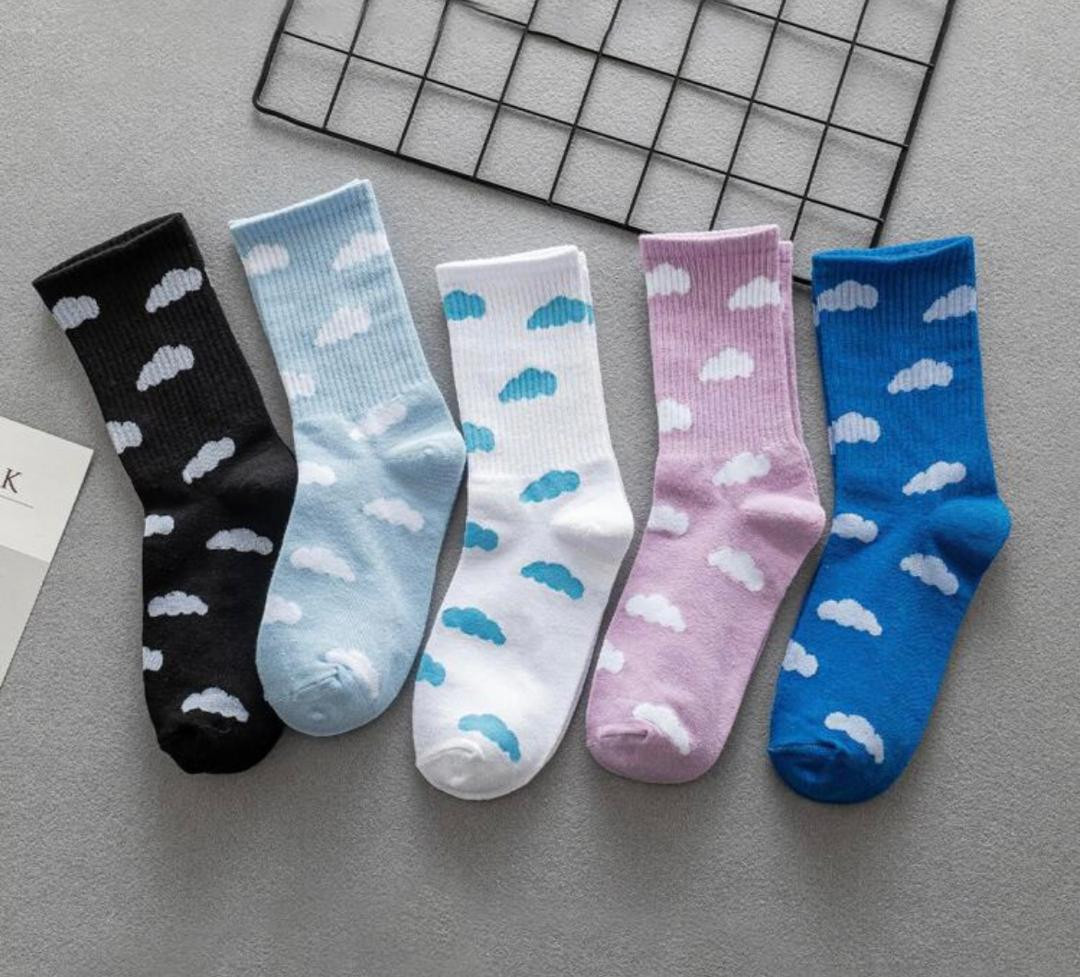 Cloudy design women socks - Hover