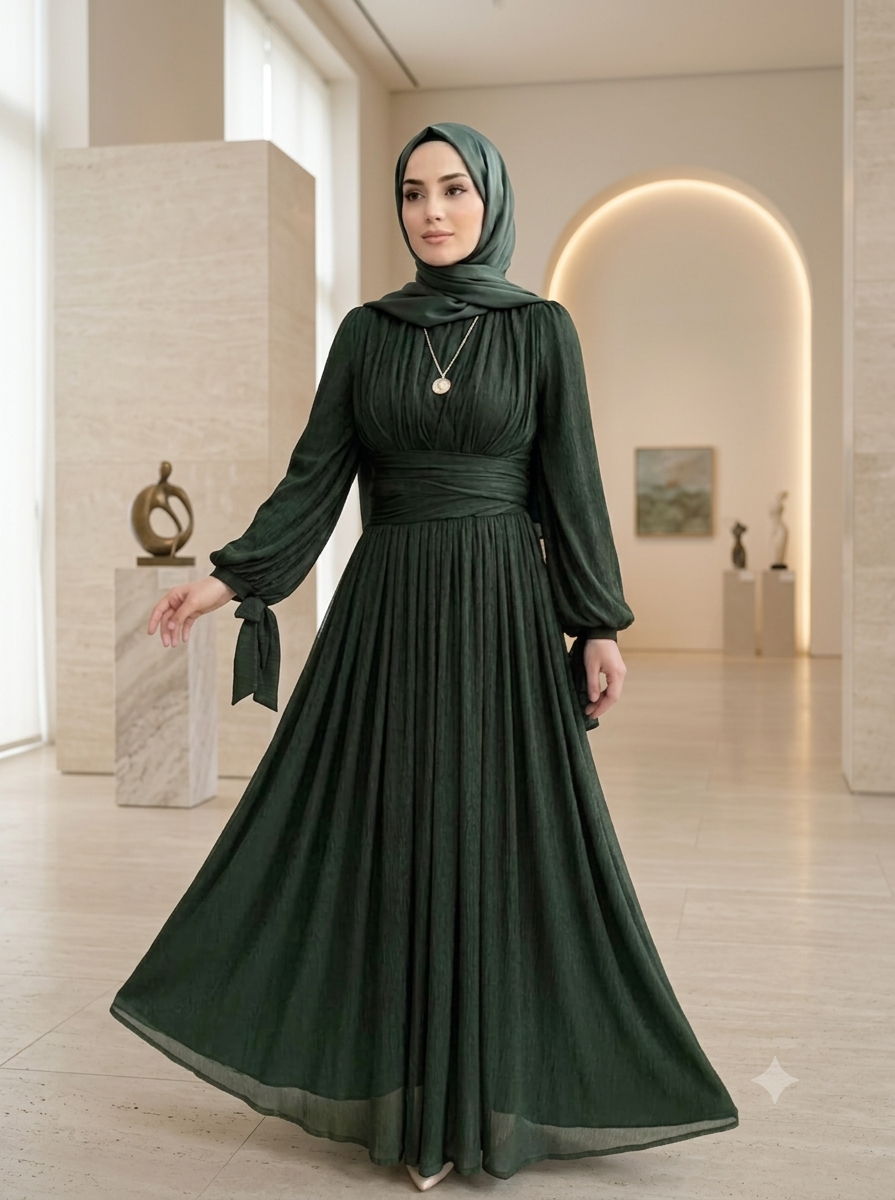 M9072  Classy chanel chiffon dress - Hover