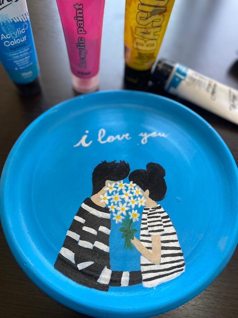 Large Pottery Dish for decoration - Hover