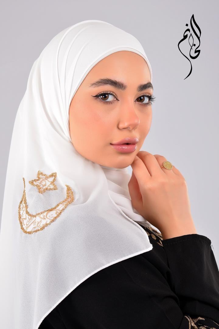 crescent moon with silane embroider