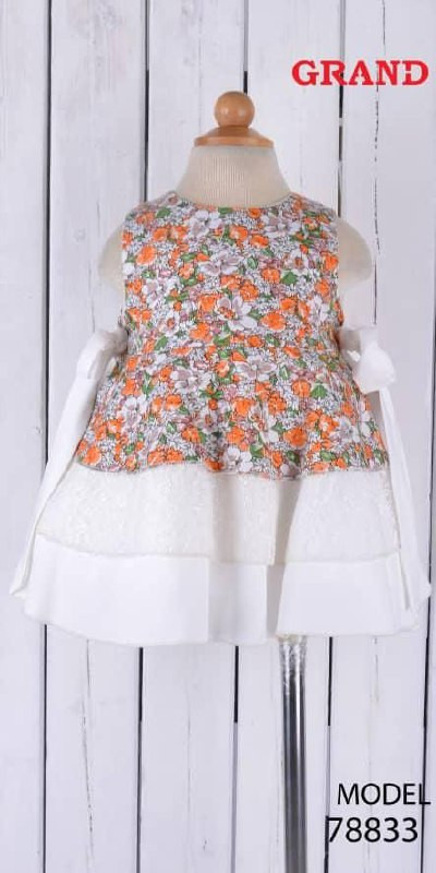 orange flowers dress