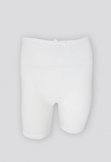 Girls white underwear shorts length before knee