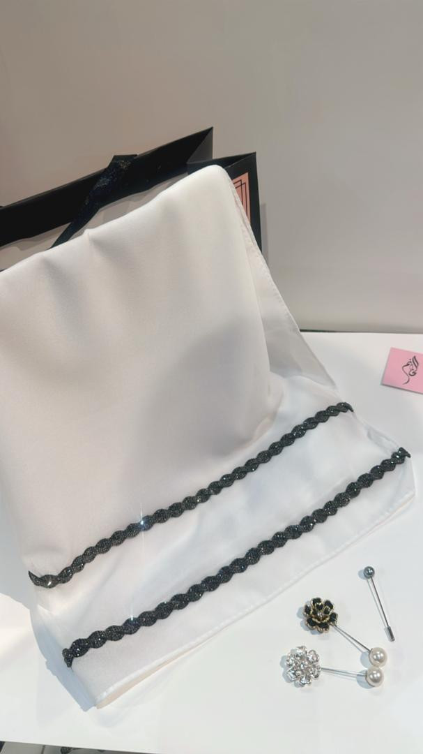 Hijab with black beads