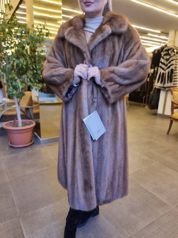 Natural Mink Fur Coat ( 130 cm )
