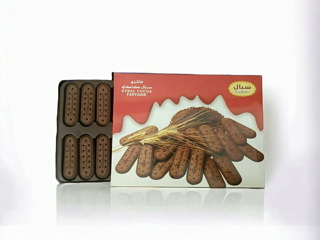 Sybal biscuits rich in fine cocoa