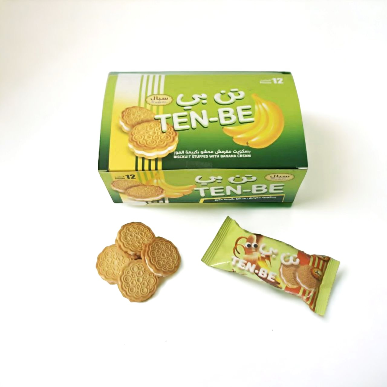 Biscuits filled with Banana cream