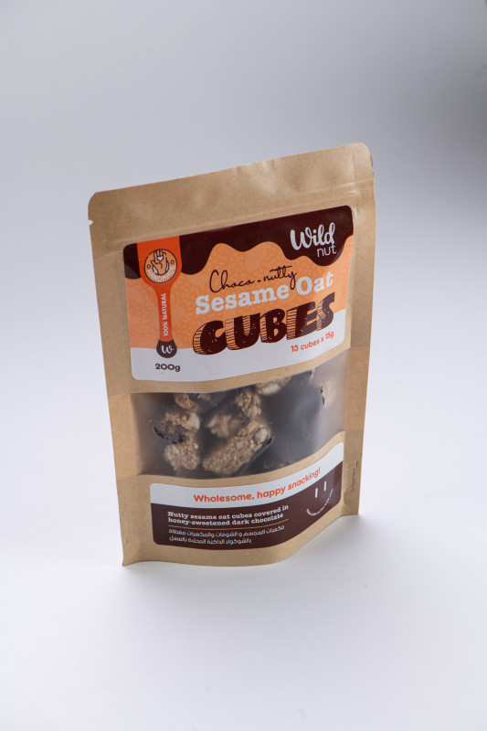 Choco nutty sesame oat cubes - Hover