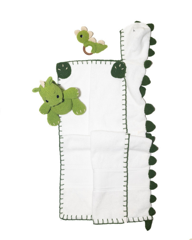 dinosaur Baby Bathrobe - Hover