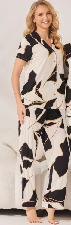 women pajama leopard pattern