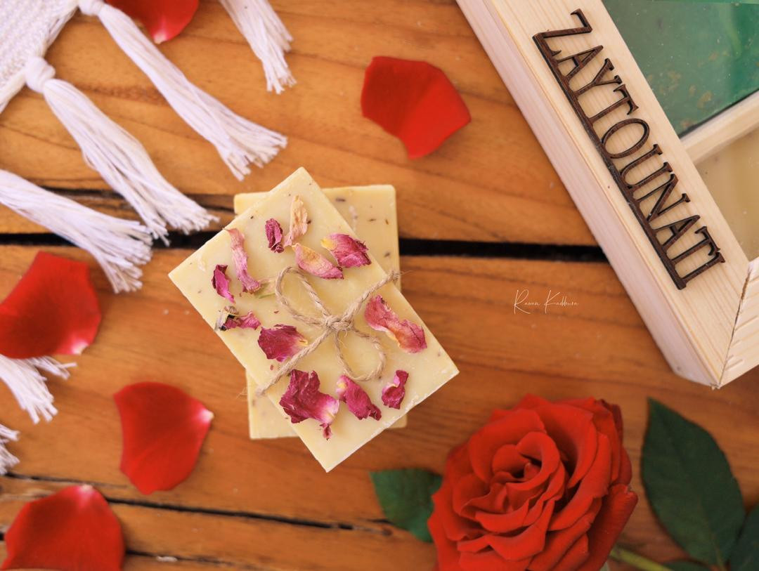 Olive oil and rosehip soap