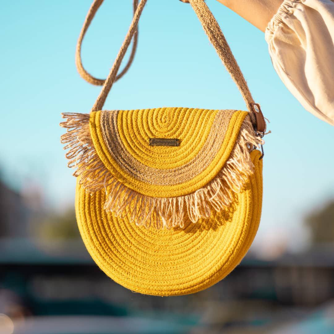 casual round shaped handbag - Hover