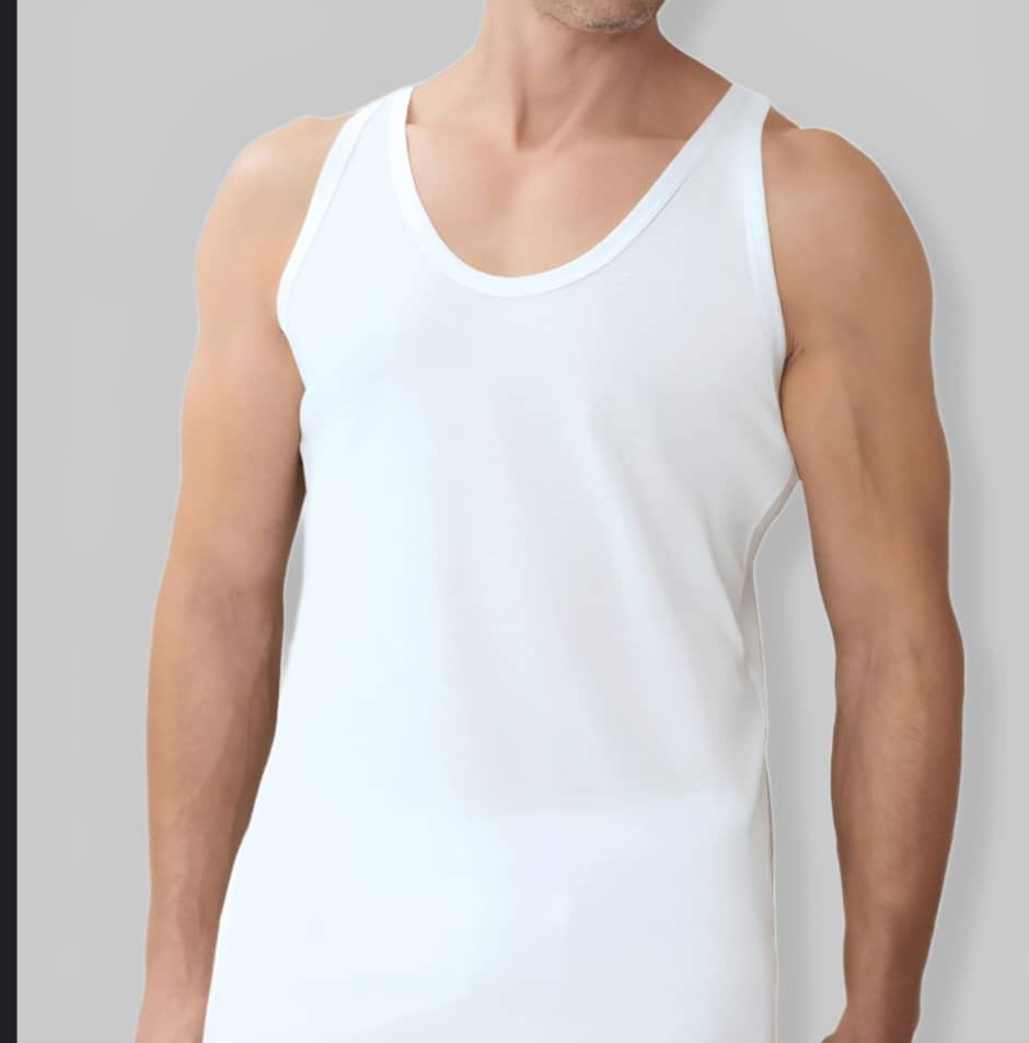 Men cotton Undershirt, Sleeveless - Hover