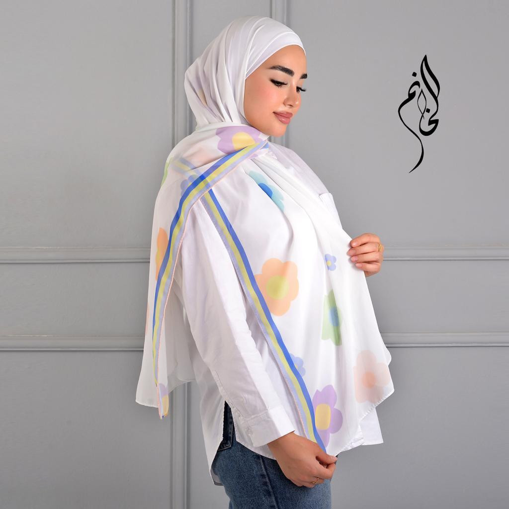 summer Floral hijab design - Hover