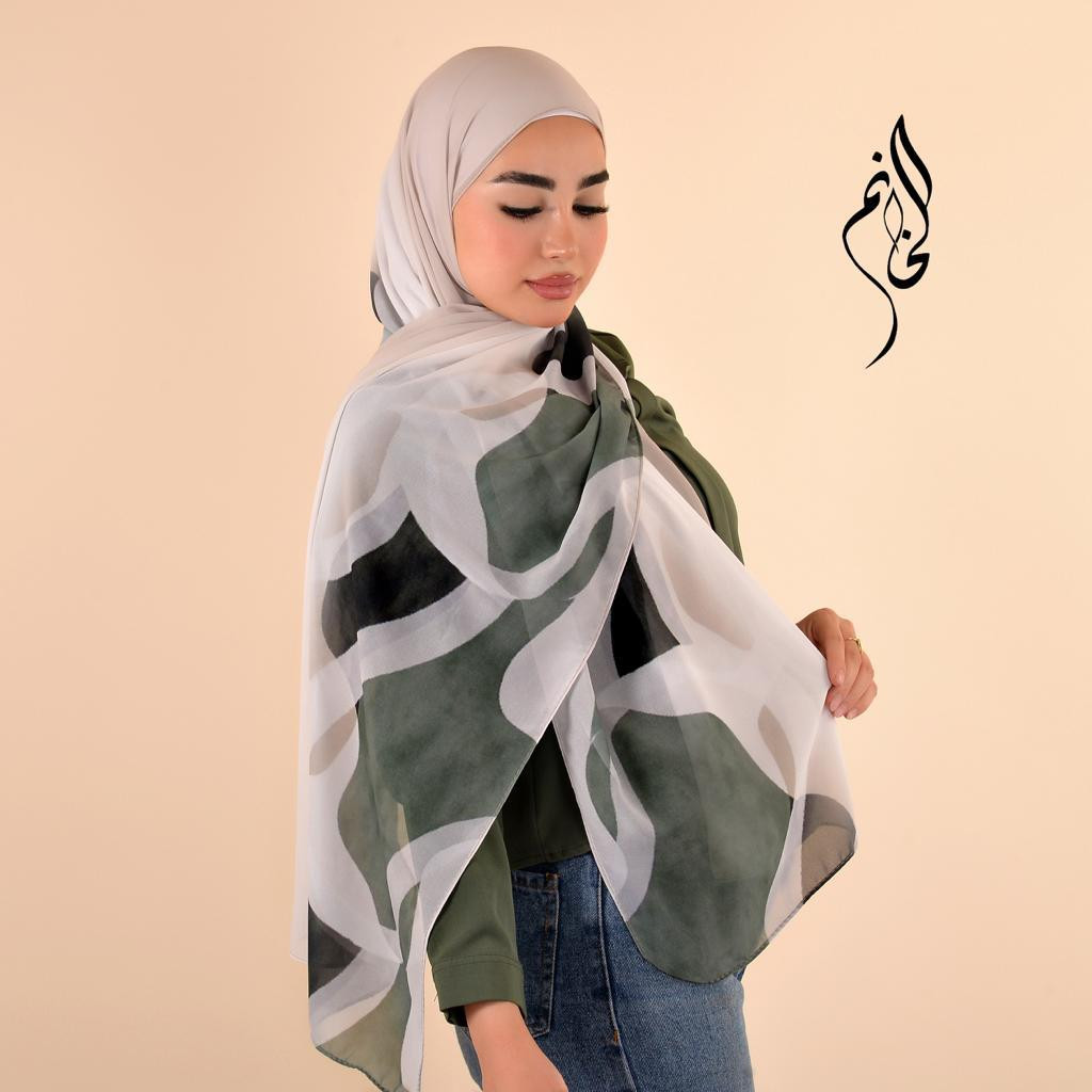 colorful  modern pattern hijab