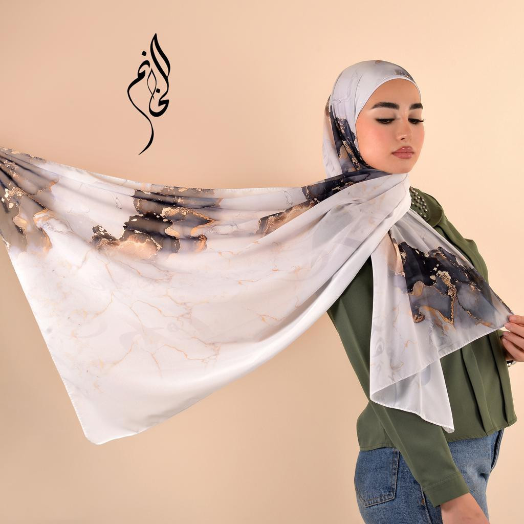 marble Printed hijab